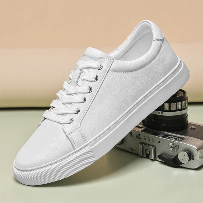 Genuine Leather Men's Casual Breathable Sneakers Fashion Designer Walking Footwear Male Running Vulcanize Shoes Trainers_vogvips.com