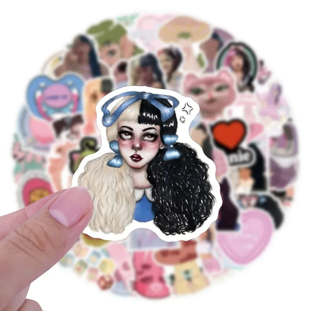 10/30/60pcs Melanie Martinez Singers Stickers DIY Decals Album Suitcase Scrapbook Phone Guitar Fridge Car Sticker Decoration Toy decorative stickers,self adhesive stickers,custom stickers,stationery stickers,adhesive stickers,diy scrapbooking accessories