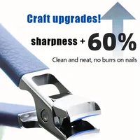 2023 New Stainless Steel Nail Toenails Clippers Cutter With Anti-Splash Cover Sharp Trimmer Pedicure Care Professional Nail File 1