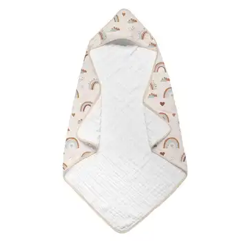 Happyflute Accappatoio per bambini 100% cotone Asciugamano con cappuccio per bambini Asciugamano da bagno per ragazzi Ragazze Accappatoio Indumenti da notte Abbigliamento per bambini 1