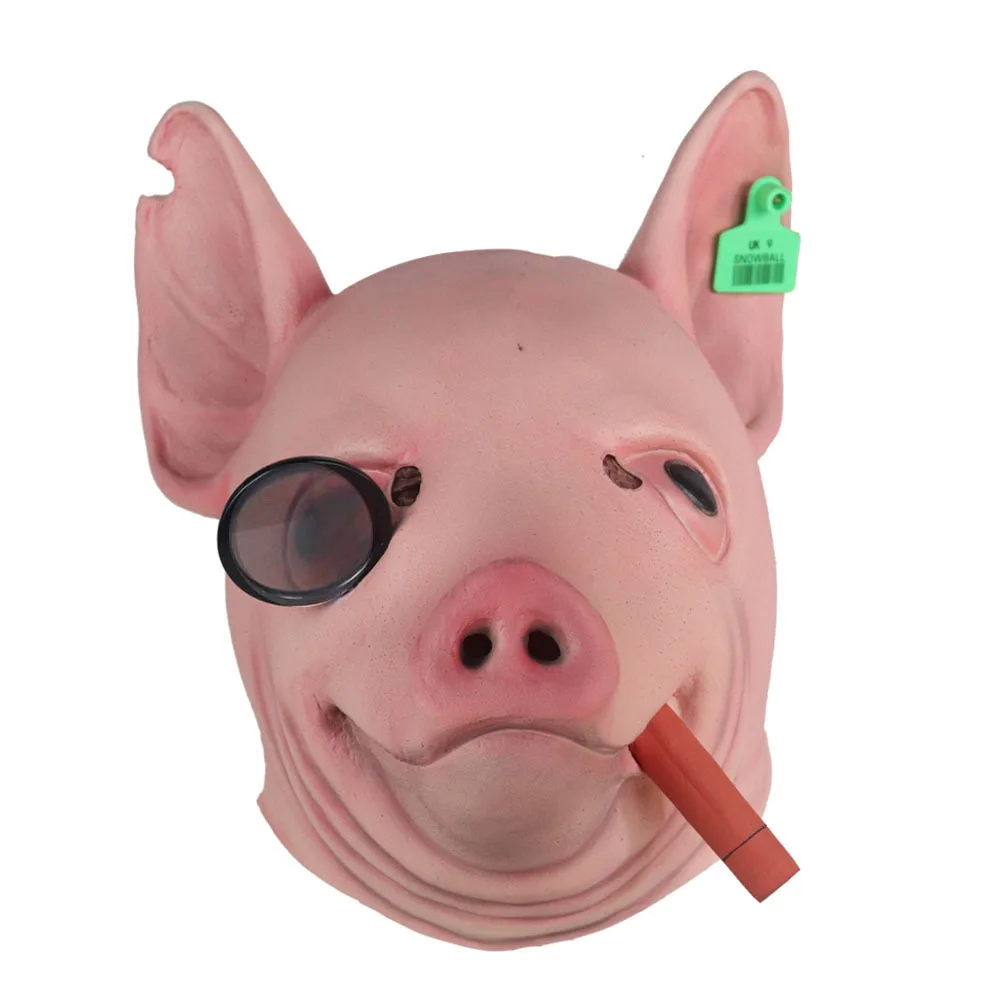Legion Pig Mask Cosplay Steam Game Watch Dog Animal Latex Helmet Full Face Headwear Halloween Masquerade Party Costume Prop