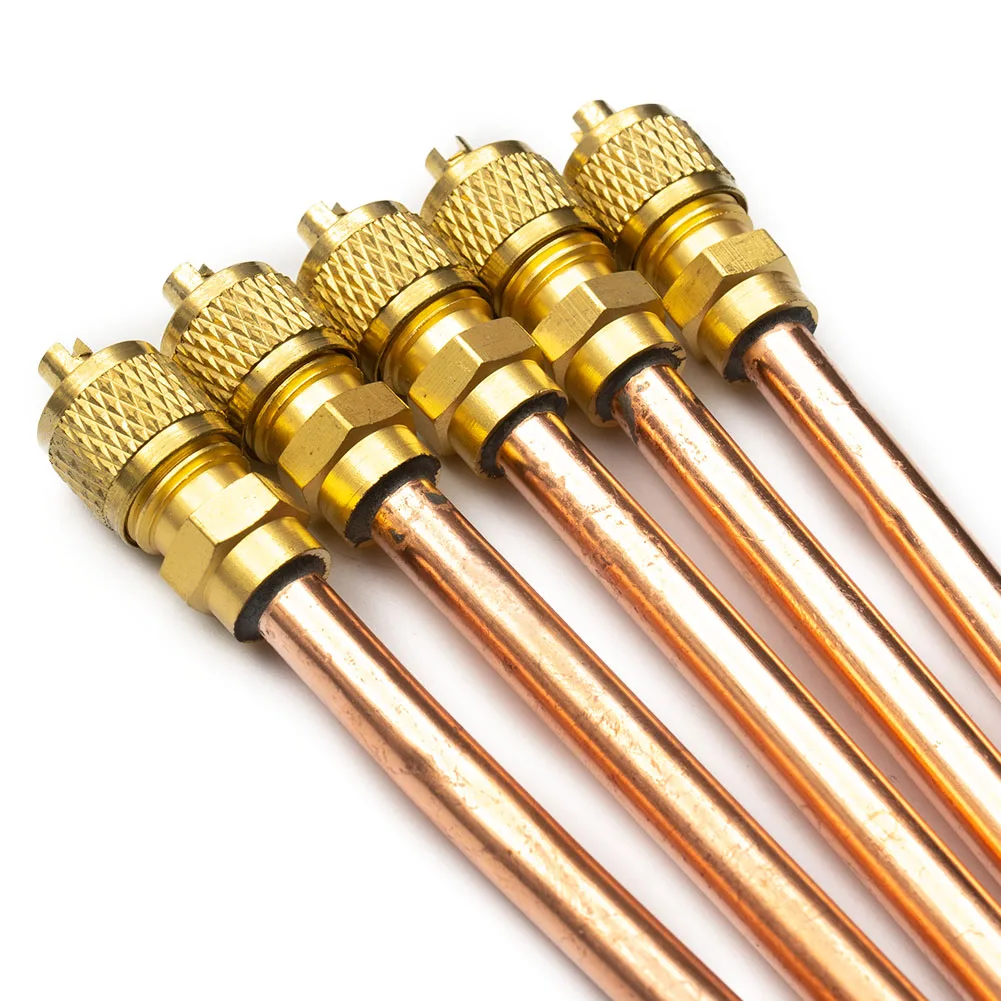 

5 PCS Refrigeration Access Valves Copper Tube Filling Parts Replacements AC Air Conditioner Refrigeration Access Valve Household