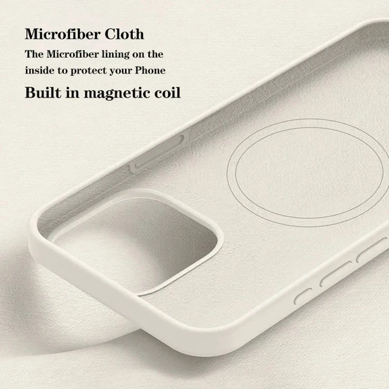 Enhanced Liquid Silicone Magnetic Phone Case with Wireless Charging Compatibility