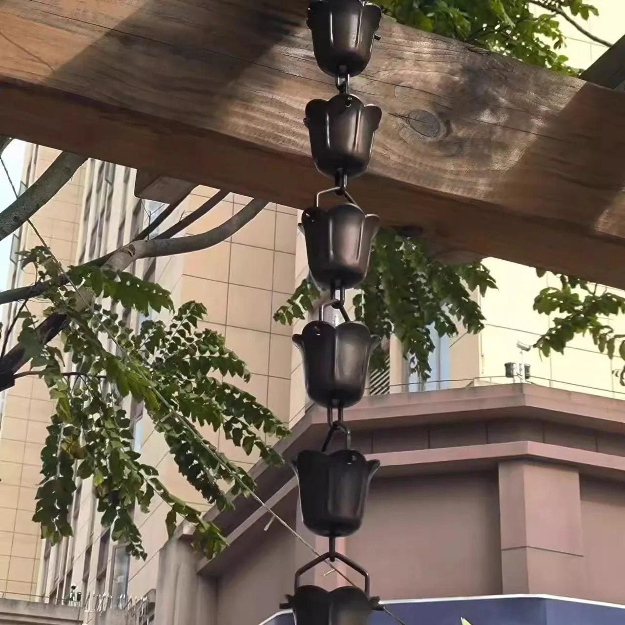 Rain chain drainage homestay courtyard purple copper water chain eaves sunroom tool, can also be used for decoration, versatile