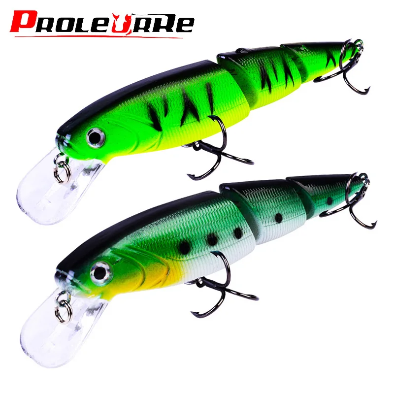 

1Pcs Multi Section Floating Minnow Fishing Lure 11cm 15g 3D Eyes Crankbait Artificial Fake Bait For Sea Bass Carp Fishing Tackle