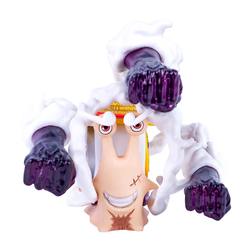 

Luffy Cartoon Figure One Piece Creative Peripheral Desktop Nika Phone Bug Snail Model Doll Ornament Student Couple Birthday Gift