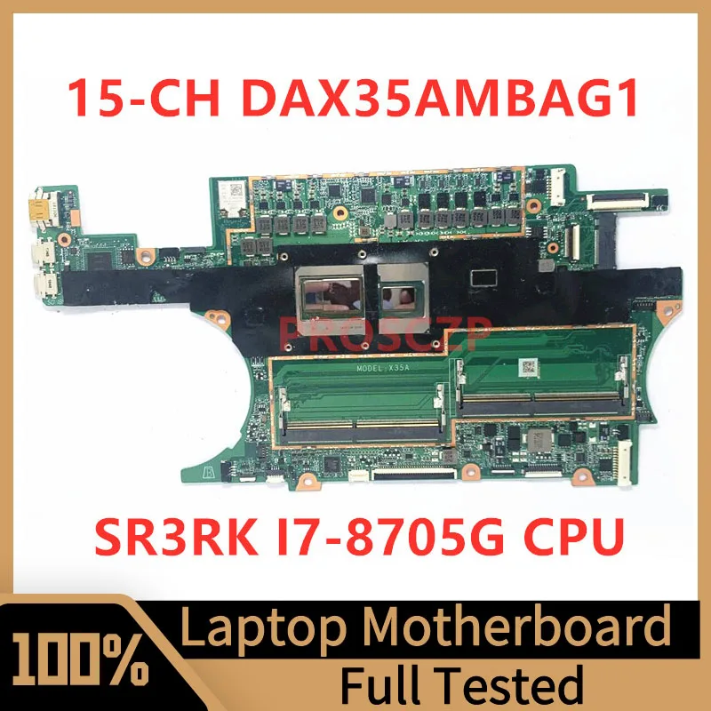 

DAX35AMBAG1 Mainboard For HP Spectre X360 15-CH 15T-CH Laptop Motherboard With SR3RK I7-8705G CPU 100% Fully Tested Working Well