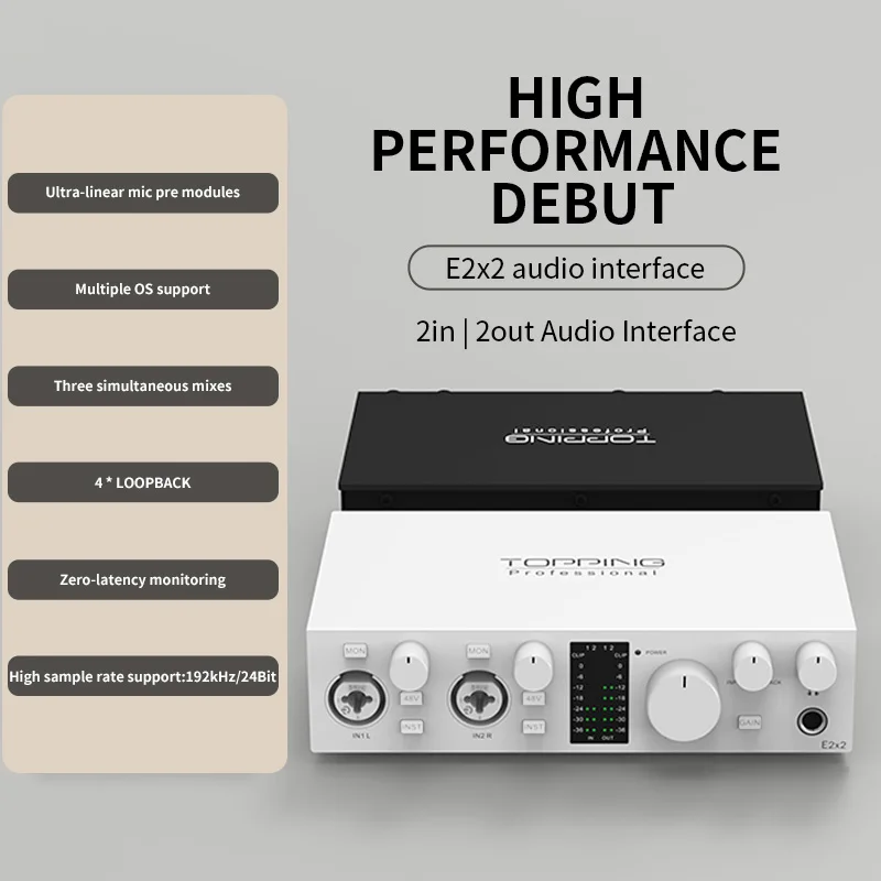(新品未開封) Topping E2x2 ホワイト インターフェース Amazon.com: TOPPING E2X2 USB Audio Interface - High