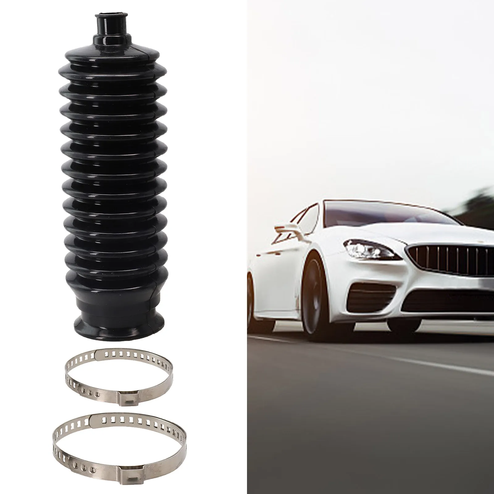 

Универсальный рулевой стеллаж и шестерня, ботинок с сильфоном LH + RH, силиконовый + металлический черный-Аксессуары для автомобилей