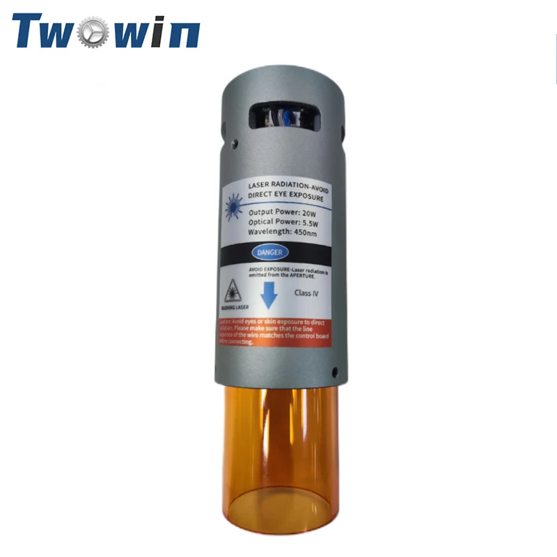 Twowin 20w Engraving Laser Module Ultrafine Compressed Spot Fixed