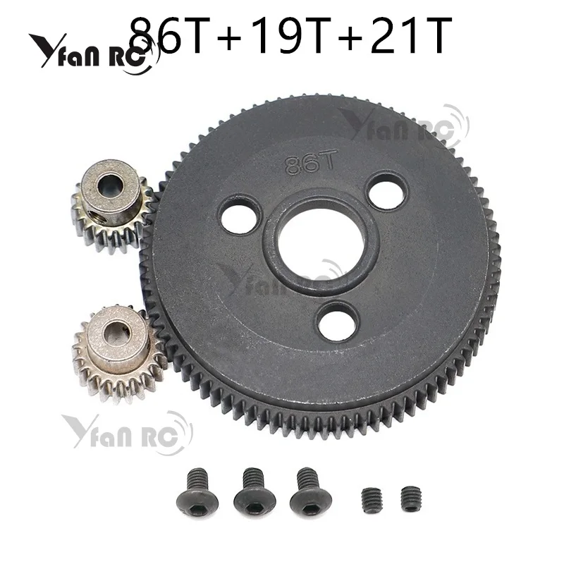 

Steel 86T 90T Spur Gear with 19T 21T Pinion Gear for Slash 2WD Stampede Rustler Bandit 2WD 1/10 RC Car Upgrade Parts