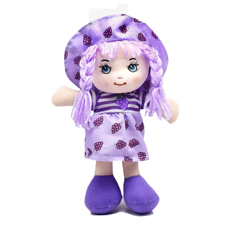 Cartoon Kawaii Fruit Skirt Hat Rag Dolls Soft Cute Cloth Stuffed Toys for Baby Pretend Play Girls Birthday Christmas Gifts 6
