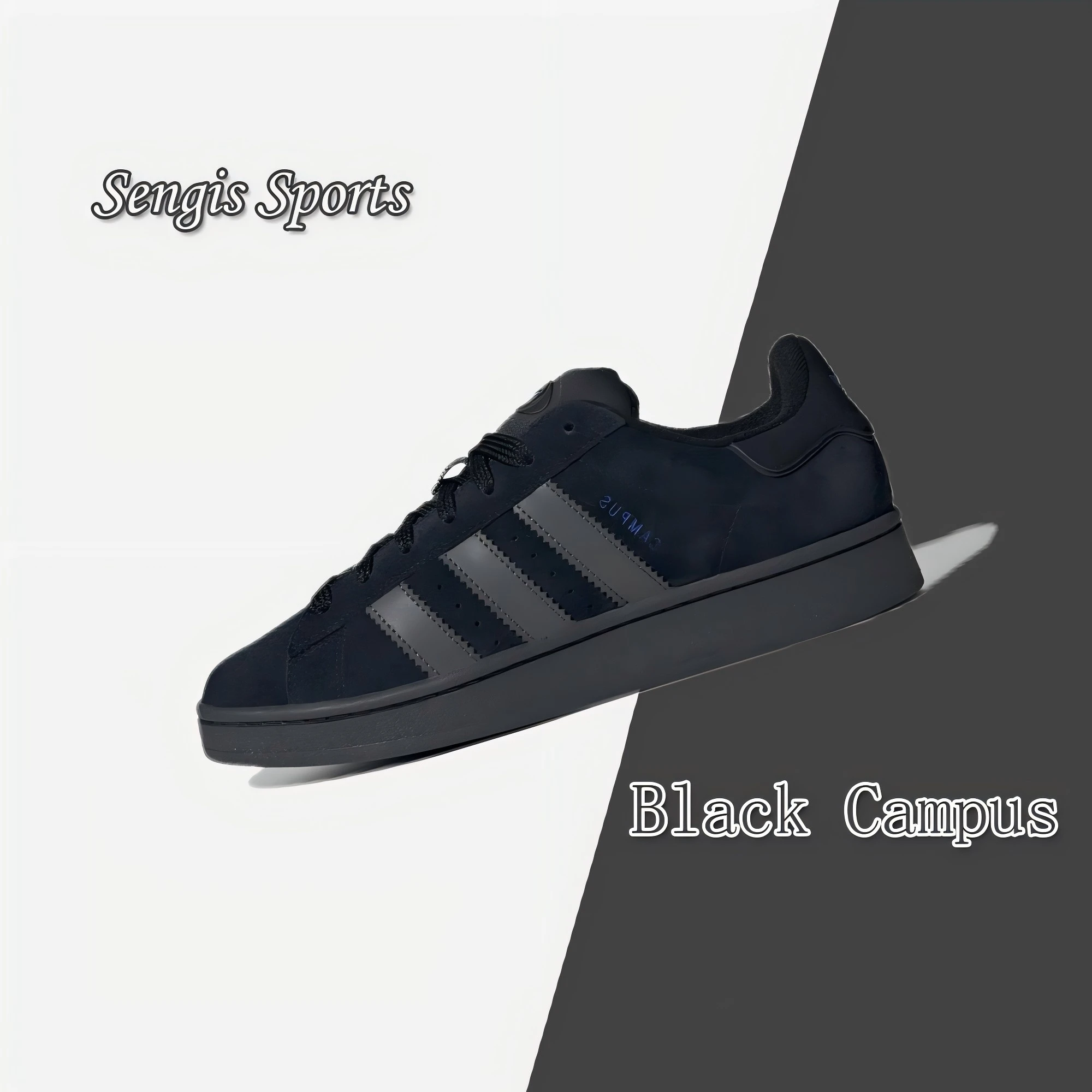 Adidas Original Black Campus 00s Men's and Women's Board Shoes Wear-resistant Anti-slip Casual Shoes