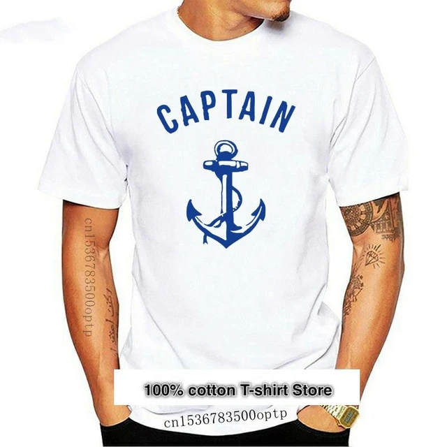 Camisetas de estilo DIY para hombre, camisa de capitán, ancla