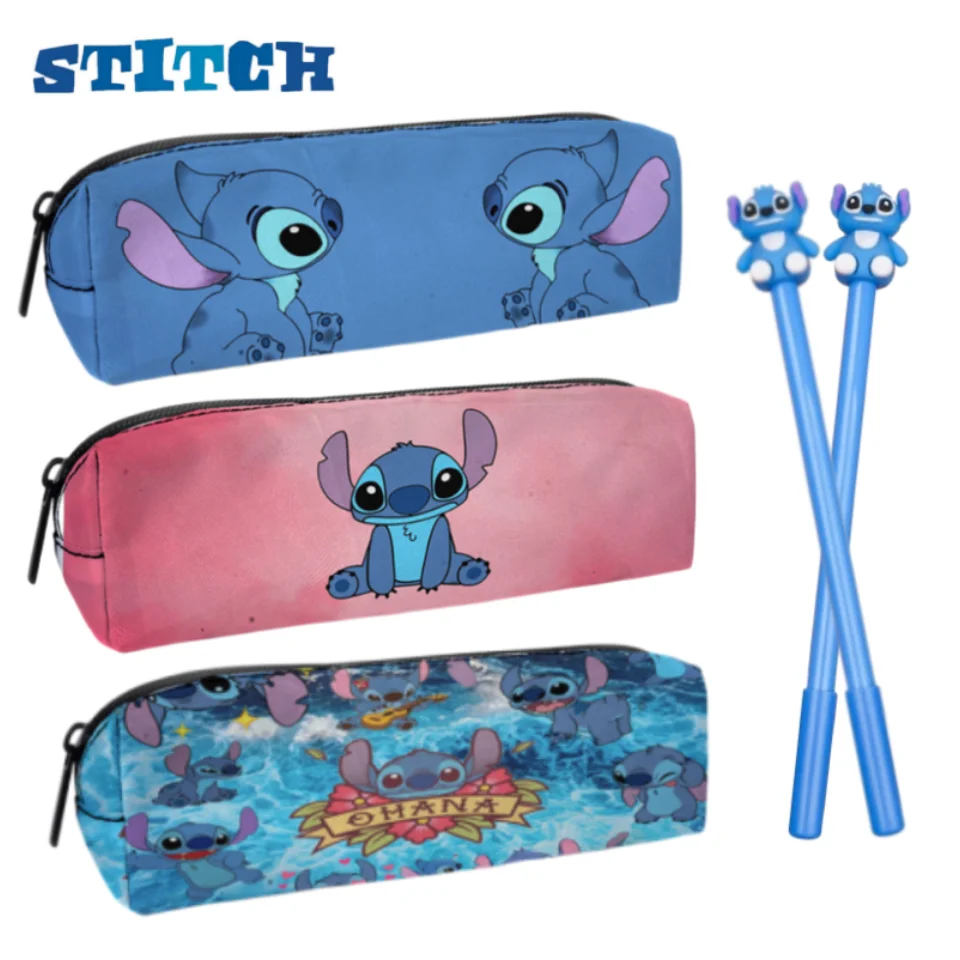 Trousse à crayons Disney Stitch pour étudiants, sac à stylos