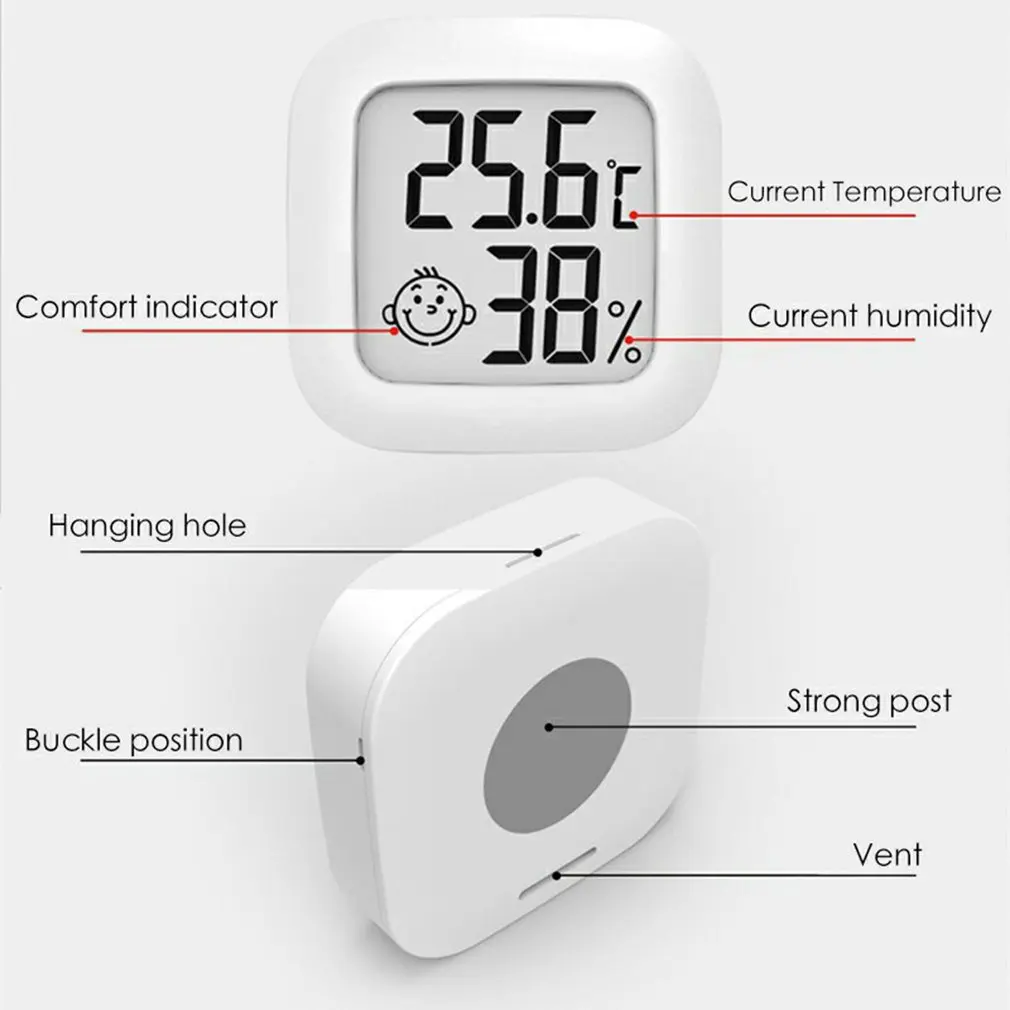 Indoor Thermometer Room Thermometer LCD Meter Accurate Humidity Gauge For Nursery  Baby Room Greenhouse Bed Room - AliExpress
