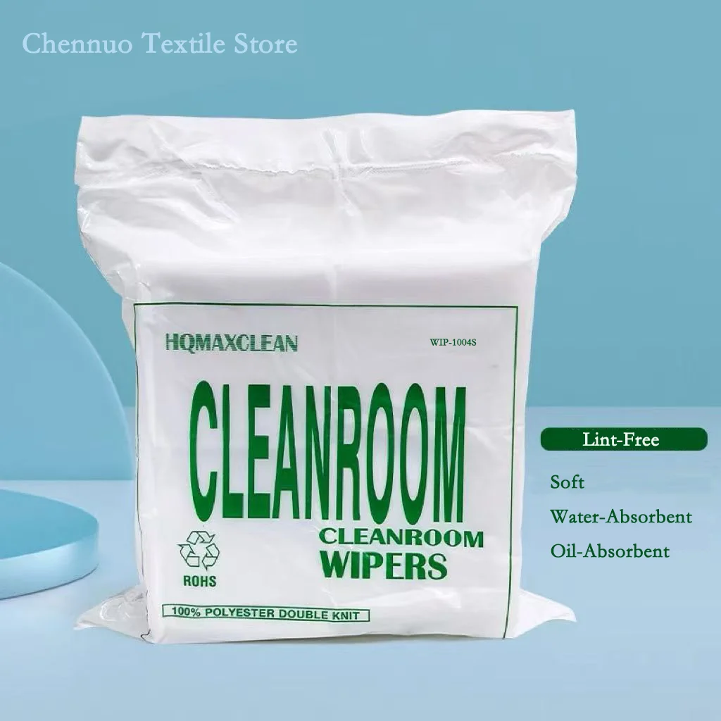 מגבות ניקוי פוליאסטר ללא פשרות 1009S 21*21cm 100 יחידות לתחזוקת מדפסת UV, תיקון מסך טלפון, ניקוי עדשת מצלמה