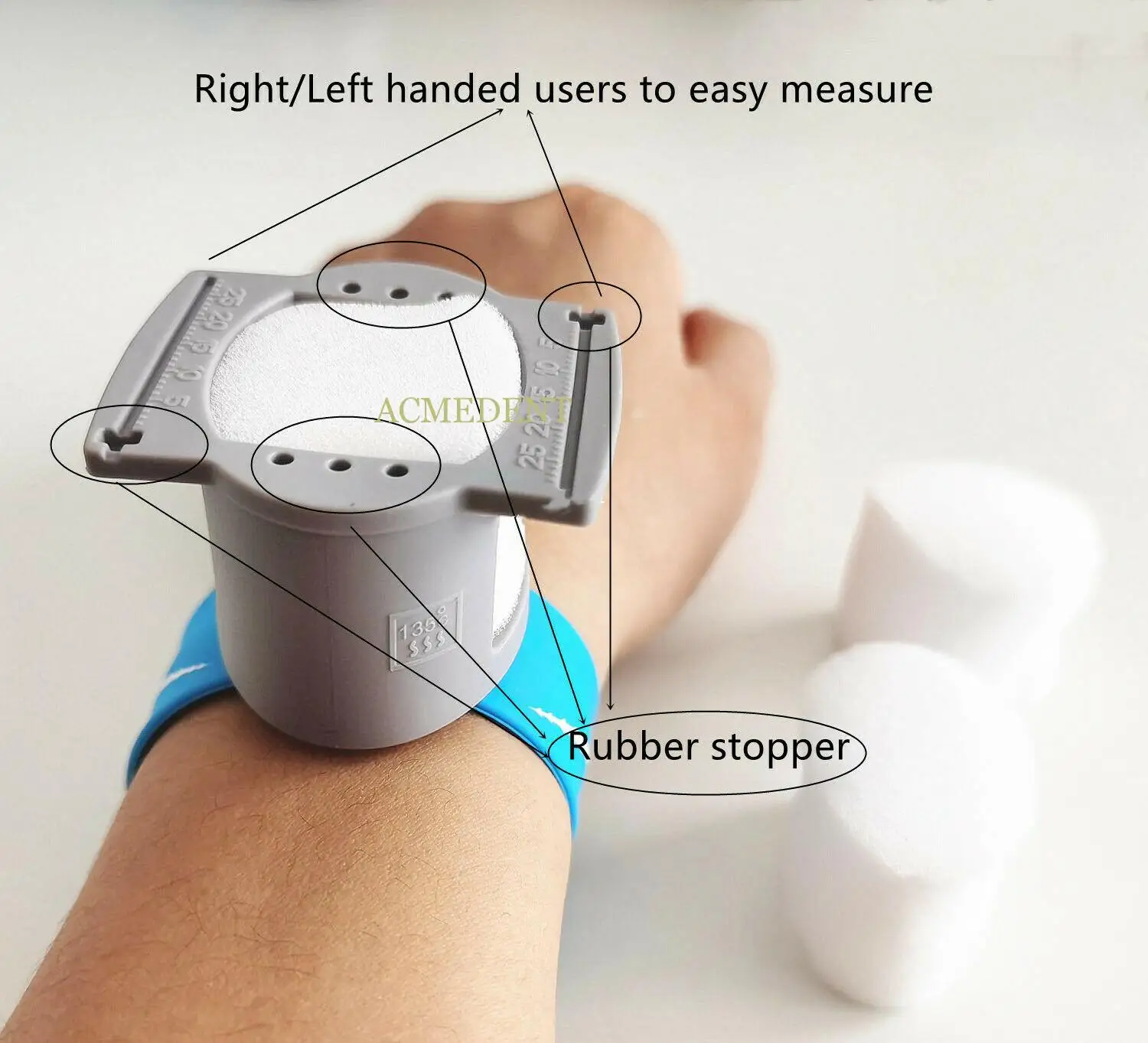 

1pieces Dental Files Organizer Watch Wrist Measuring Block Hand Rotary File Foam Grey