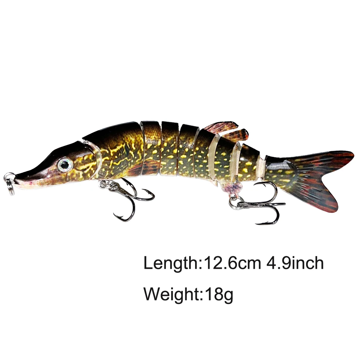 8-19g 9-segement Swimbait Pike Wobblers Crankbait Fishing Lure Multi  Jointed Hard Bait Musky Sinking Isca Artificia