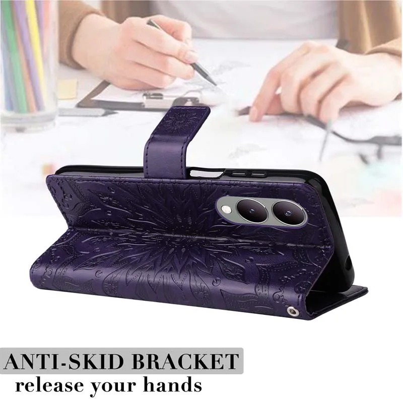 Leather Flip Wallet Case - Elegant Cover