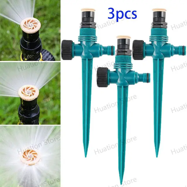 Garden Sprinkler 360° Rotation Irrigation Watering System Agriculture Ground Automatic Tube Adjustable Plug Buried Atomization