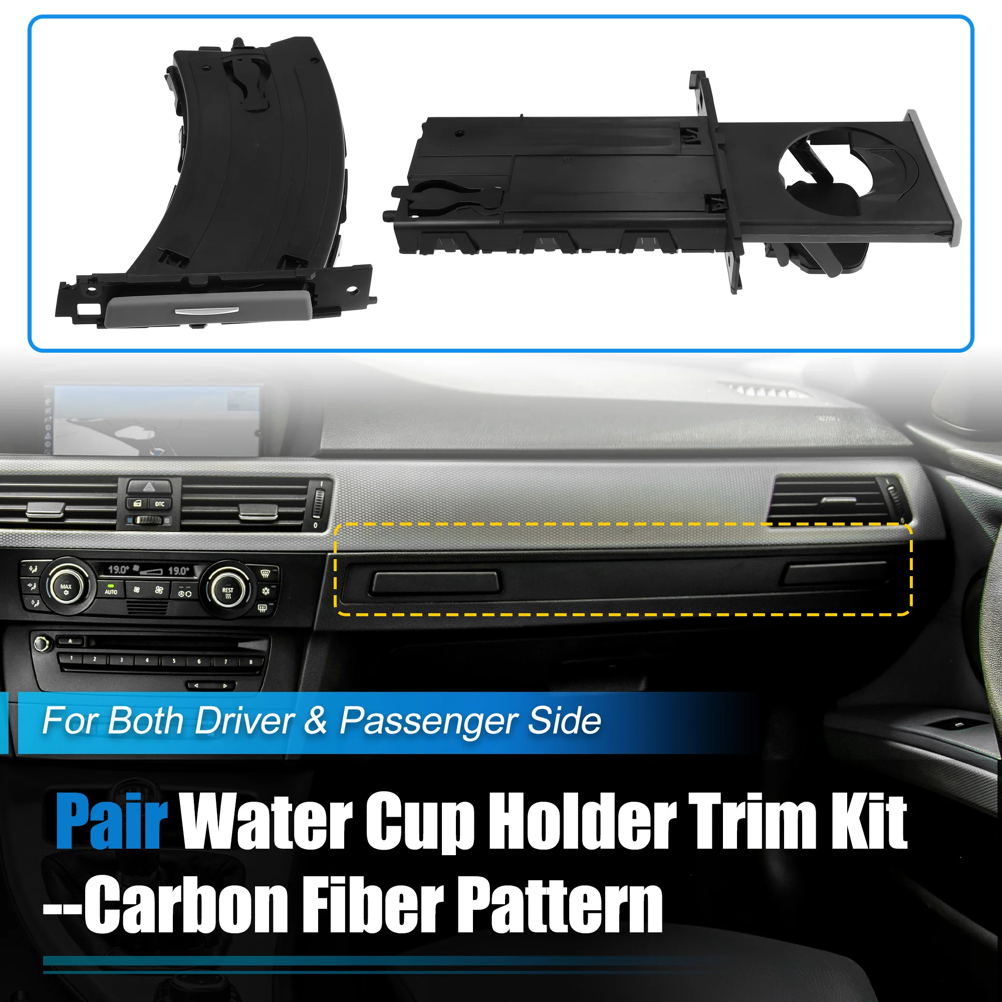 ZUK Car Center Console Passenger Side Telescopic Cup Drink Holder