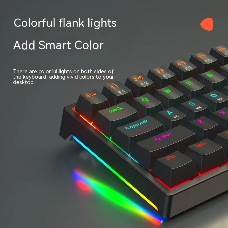 Fenglingdu K61 2.4g Bluetooth 5.0 Wireless Gaming Mechanical Keyboard Rgb Hotswap Mini 61 Keys Wired Keyboard Pbt Keycaps