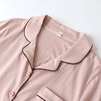 Summer 2026 new cotton couple pajamas suit female short-sleeved shorts men's pajamas thin home service suit  pyjamas women pink - Image 5