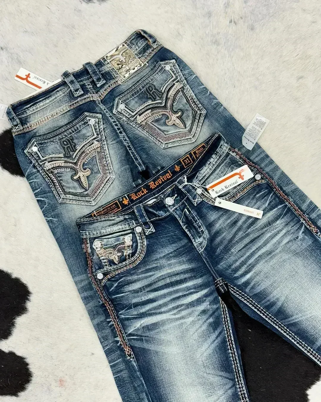 Y2K New American Street Hip Hop Jeans Retro Embroidery Loose Casual Jeans High Waist And Wide Legs Washed Street Casual Jeans 5