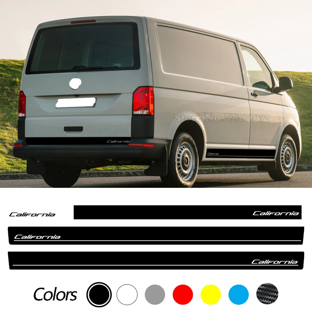 4 Pezzi Adesivi Per Auto Per Volkswagen Vw Transporter T5 T6 California Side Rear Door Line Camper Van Accessori Per La Decorazione In Vinile