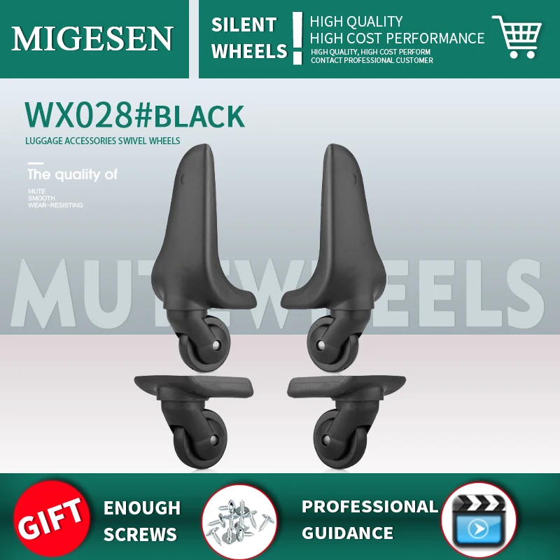 WX028 Luggage Wheel Travel Trolley Case Trolley Replacement Wheel Silent Wear-Resistant High Quality Caster Luggage Accessories