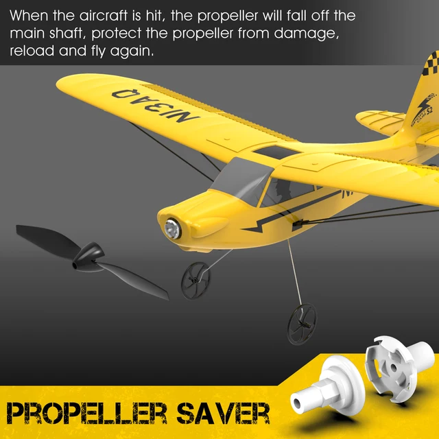 Sport Cub S2 RC Airplane 2.4G 3CH Remote Control Plane 400mm Wingspan Aircrafts with Gyro Stabilizer 76114 EPP Foam Plane RTF 4
