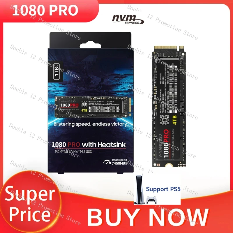 

1080PR PS5 2024 New SSD M2 NVMe 500GB 4TB 8TB Internal Solid State Drive 1TB Hdd Hard Disk 1080 PRO M.2 2TB for Laptop Computer