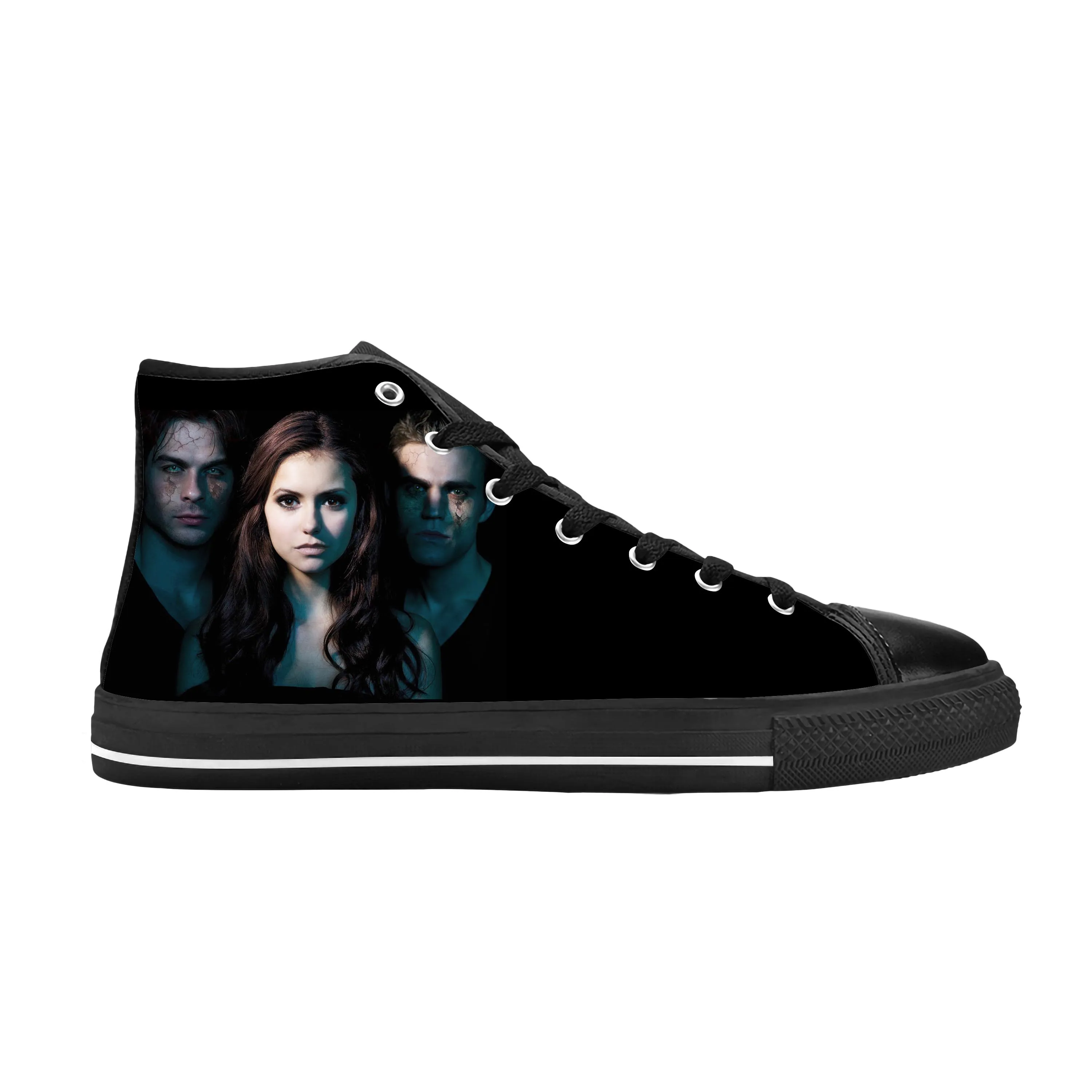 The Vampire Diaries Damon Salvatore Cool Fashion Casual Cloth Shoes High Top Comfortable Breathable 3D Print Men Women Sneakers