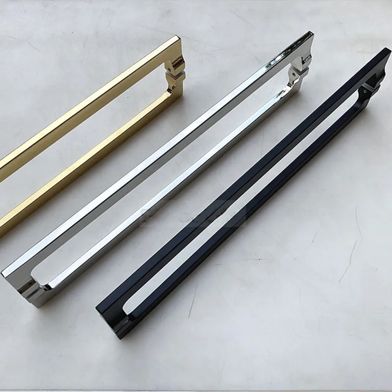 

Very narrow and simple solid foot 304 stainless steel bathroom shower room glass door handle(SJ-1092)