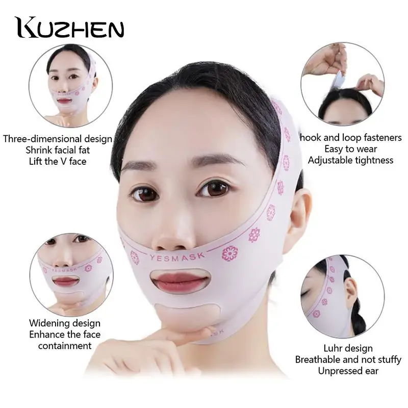 Chin Up V Line Cheek Neck Shaper Strap Lift Mask Sculpting Face Mask Belt Sleep Beauty Massage Face Slimming Bandage Belt