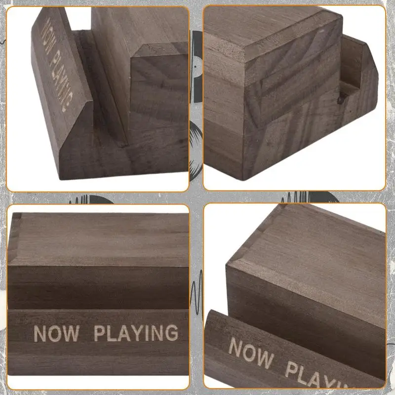 Now Playing Display Stand For LP VinylRecord Wooden Storage Rack Home Decorating And Storing Accessories Minimalist Design