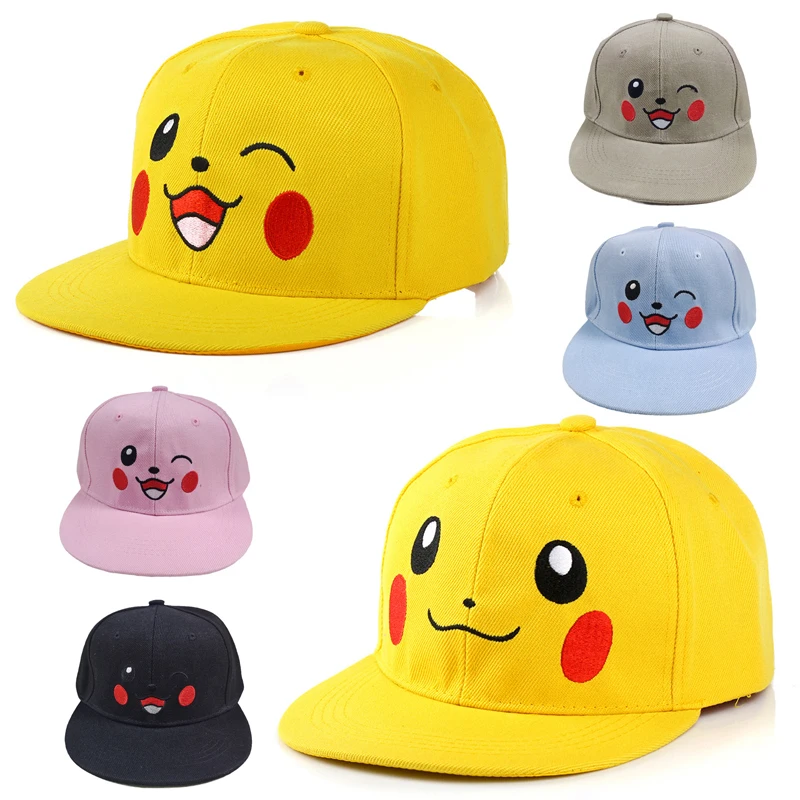 

Pokemon Cartoon Pikachu Baseball Caps Anime Figures Gengar Snorlax Psyduck Pokemon Cosplay Hip Hop Cap Girls Boys Toys Gifts