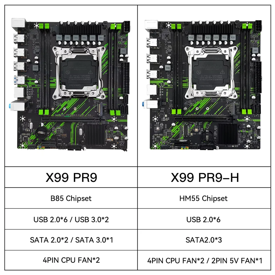 マザボードセット X99 PR9+1650v4 + DDR4 16G（USB付き