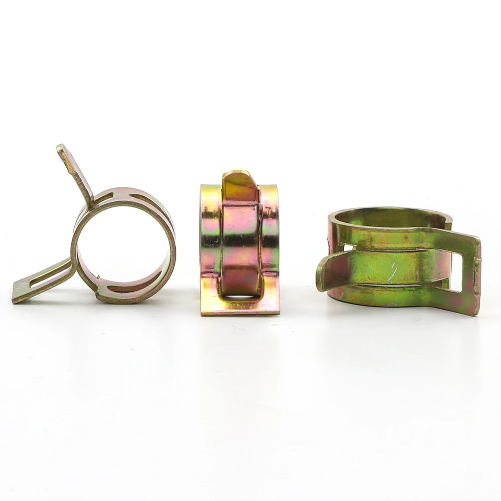 Fuel line Spring Clamp 6-15mm Spring Clip Fuel Oil Line Silicone Vacuum Hose Clamps Carbon Steel Zinc Plated Clip JUIDINTO 20pcs spring clip clamps,hose clamps,spring clamps
