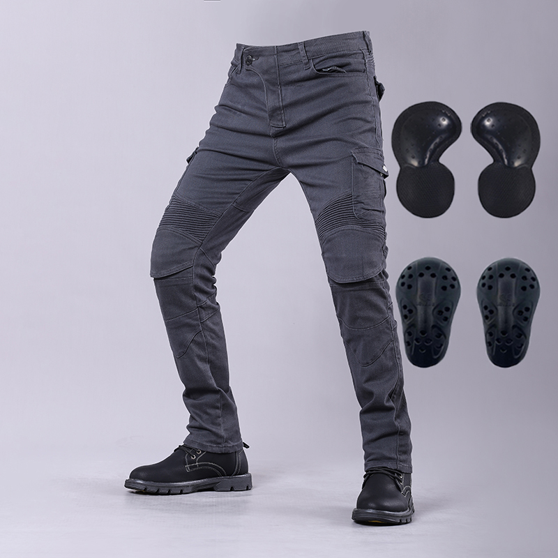 New Motorcycle Riding Pants Outdoor Men Women Leisure Elastic Moto Jeans Motorbike Trousers With Knee Hip Pads Protective Gear