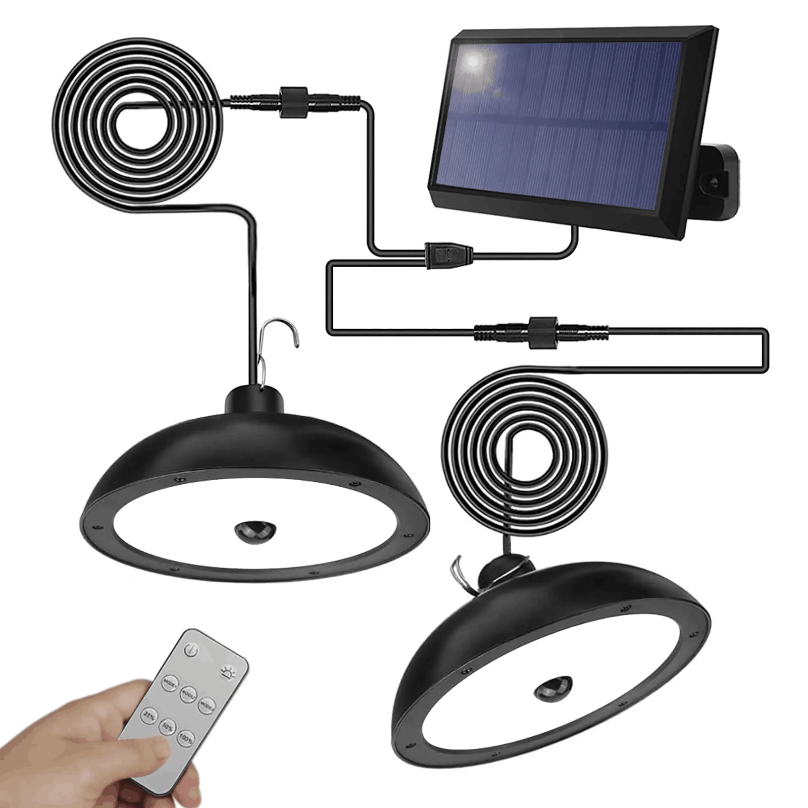 

Upgrade Solar Pendant Light Outdoor Waterproof Indoor Motion Sensor Led Solar Powered Lamp for Garden Camping Hanging Lights