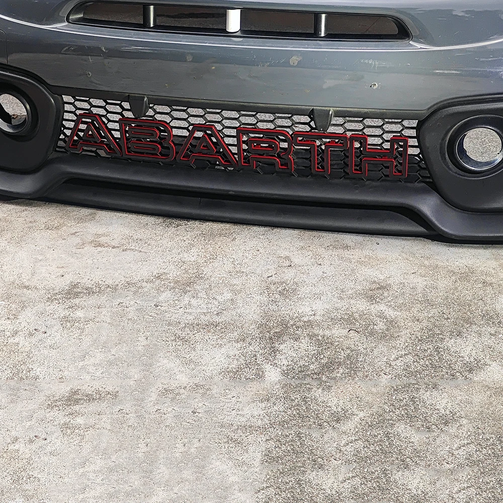 ABS 材料 11 個車外装クリックオンフロントグリルメッシュレターカバー