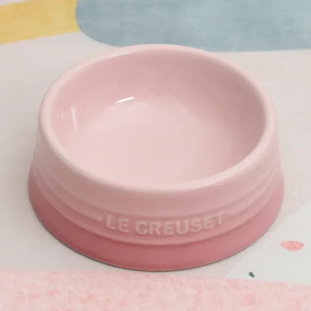 Ceramic colored cat bowl Pet bowl Cat bowl High foot protection Large diameter Large size cannot be turned over 5