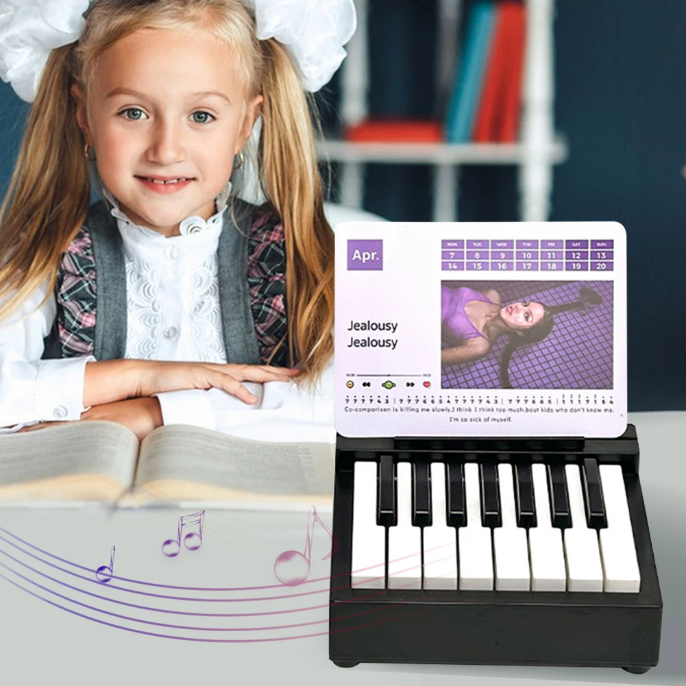 Olivia Piano Calendar 15 Keys Piano Calendar Aesthetic 3D Playable USB Charging Music Sheets Toy Fans Gift