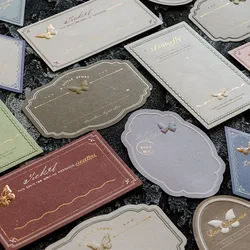 15pcs Letter From Butterfly Series Material Paper Vintage Stamping Handbook Material Decorative Diary Lable Junk Journal Planner