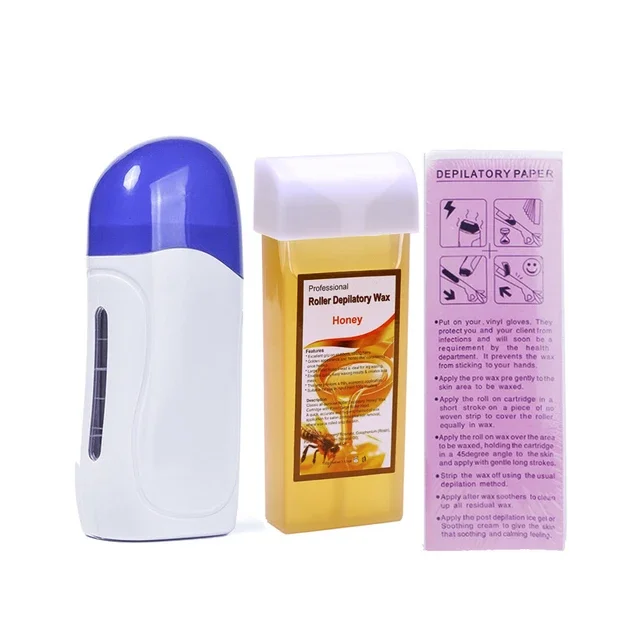 Professional Single Handheld Depilatory Wax Hair Removal Machine with EU/US Plug Portable Epilator Roll on Wax Heater Heater