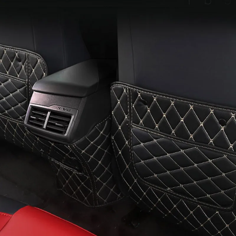 자동차 뒷좌석 안티 킥 매트 패드 가죽 더러운 방지 트림 보호 커버 Changan UNI-V 2022-2023 인테리어 액세서리 스타일링
