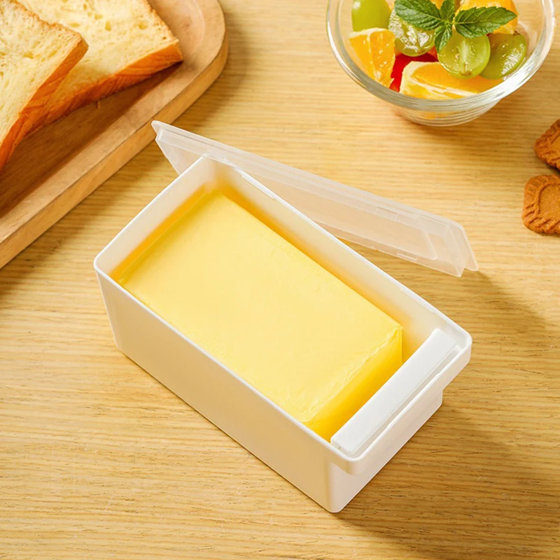 Butter Dish With Cover Butter Fresh-keeping Box With Cutter Slicer Countertop Box For Refrigerator Storage Home