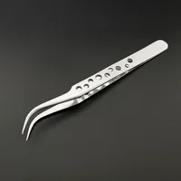 Industrial Tweezers Electronics Anti-static Curved Straight Tip Precision Stainless DIY Hand Tools Sets Forceps Phone Repair 5